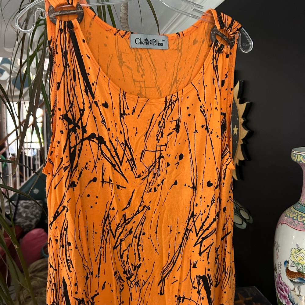 Orange Splatter Tank Top - Picture 8 of 16